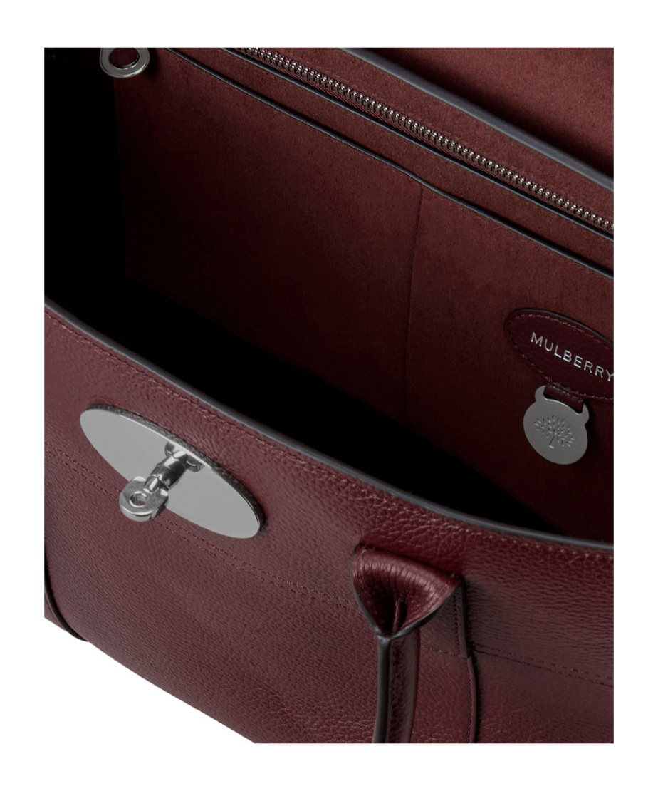 Mulberry 'bayswater Small' Bordeaux Shoulder Bag With Twist-lock Closure