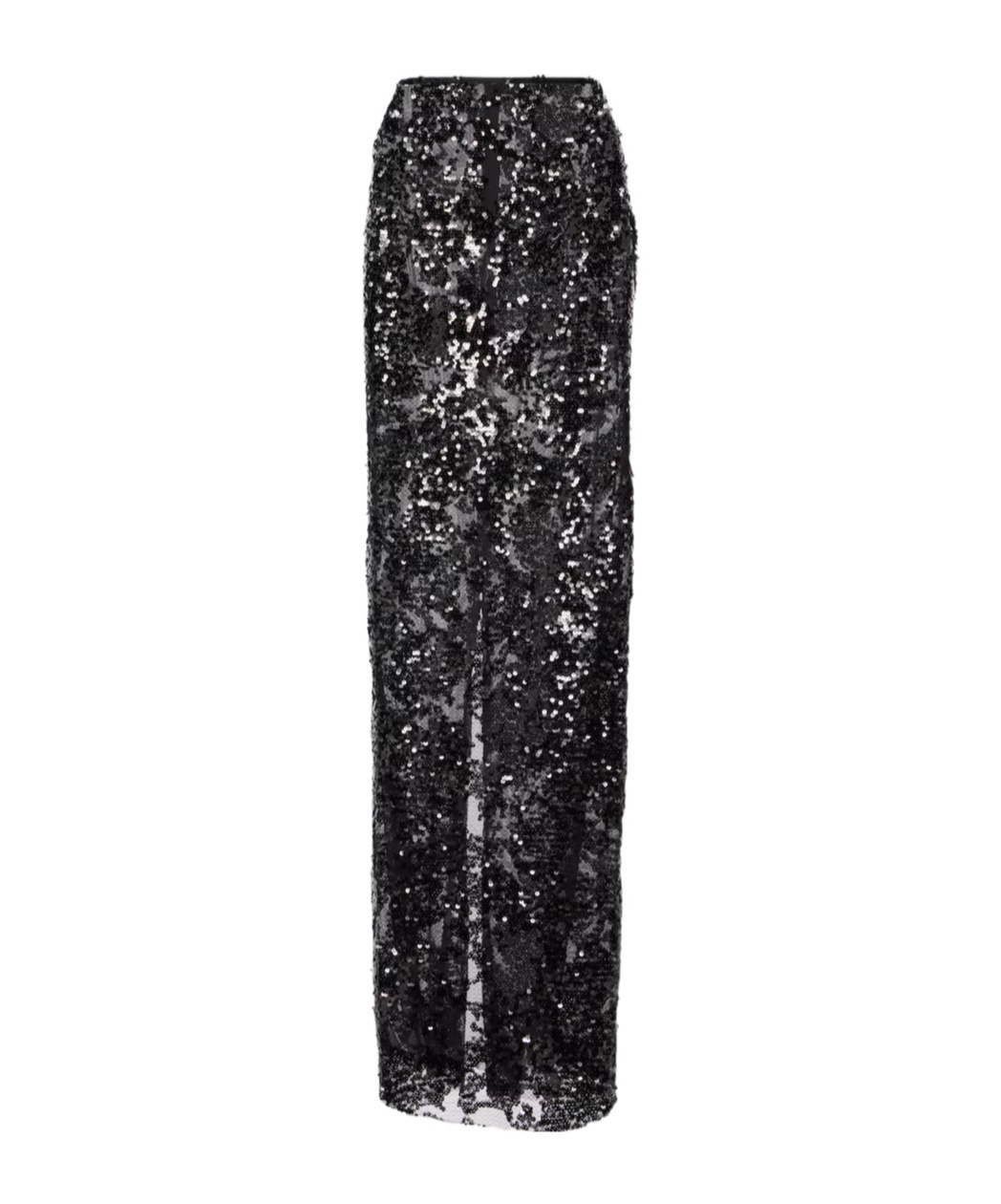Victoria Beckham Sequined High-rise Tulle Maxi Skirt In Black