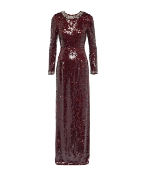 Erdem Yoanna Sequined Open-back Gown In Red