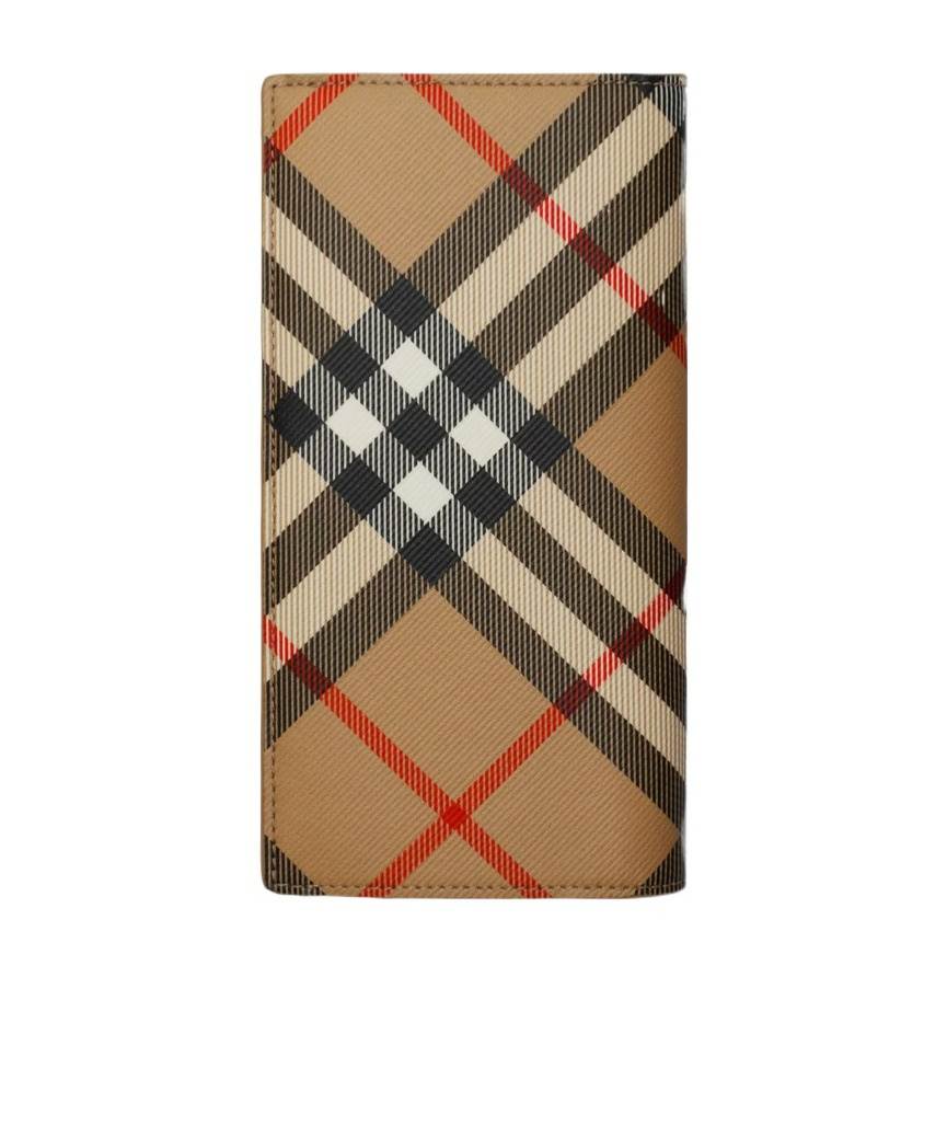 Burberry Check-pattern Bi-fold Wallet In Green
