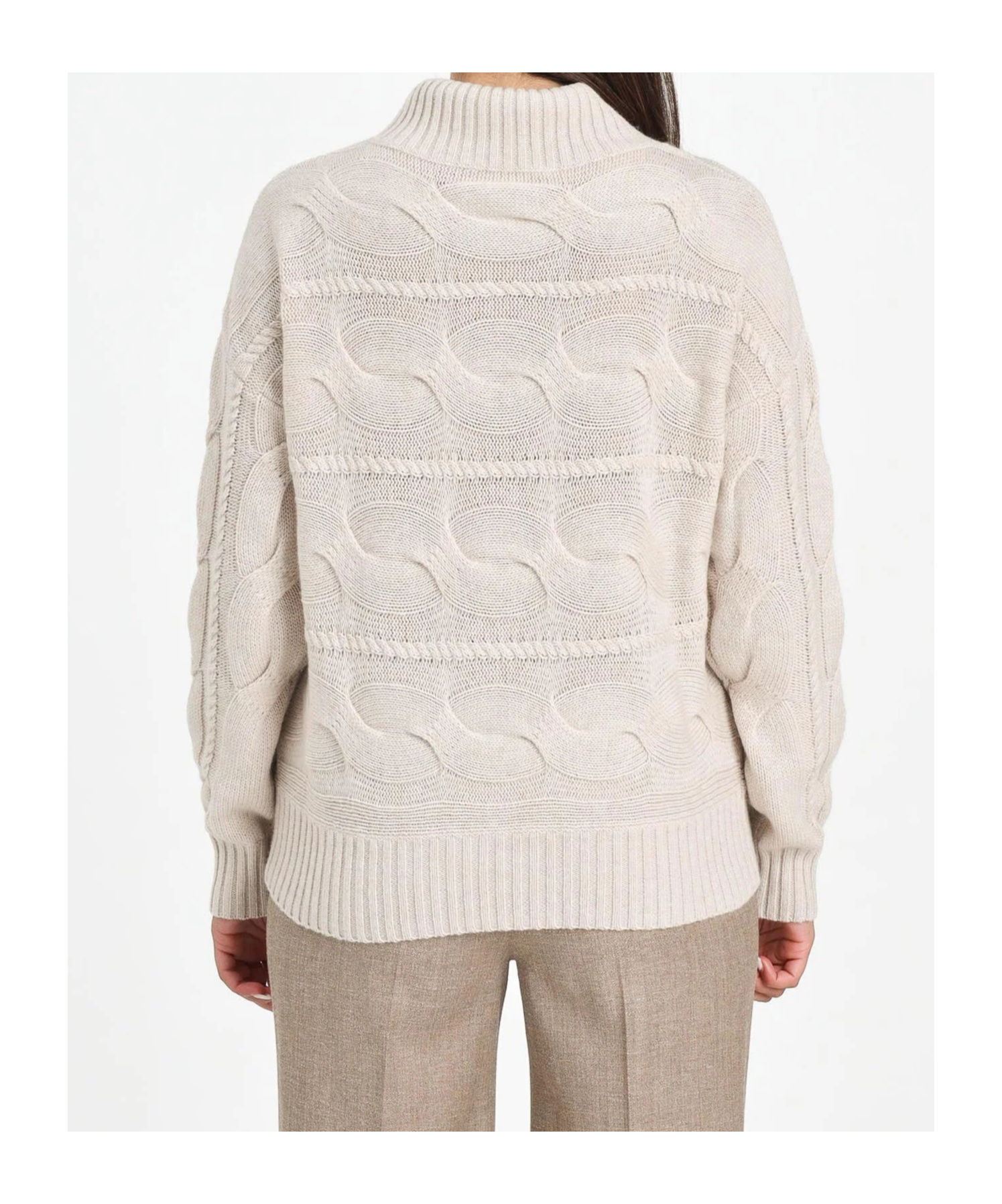 Max Mara Long-sleeved Sweater In Neutral