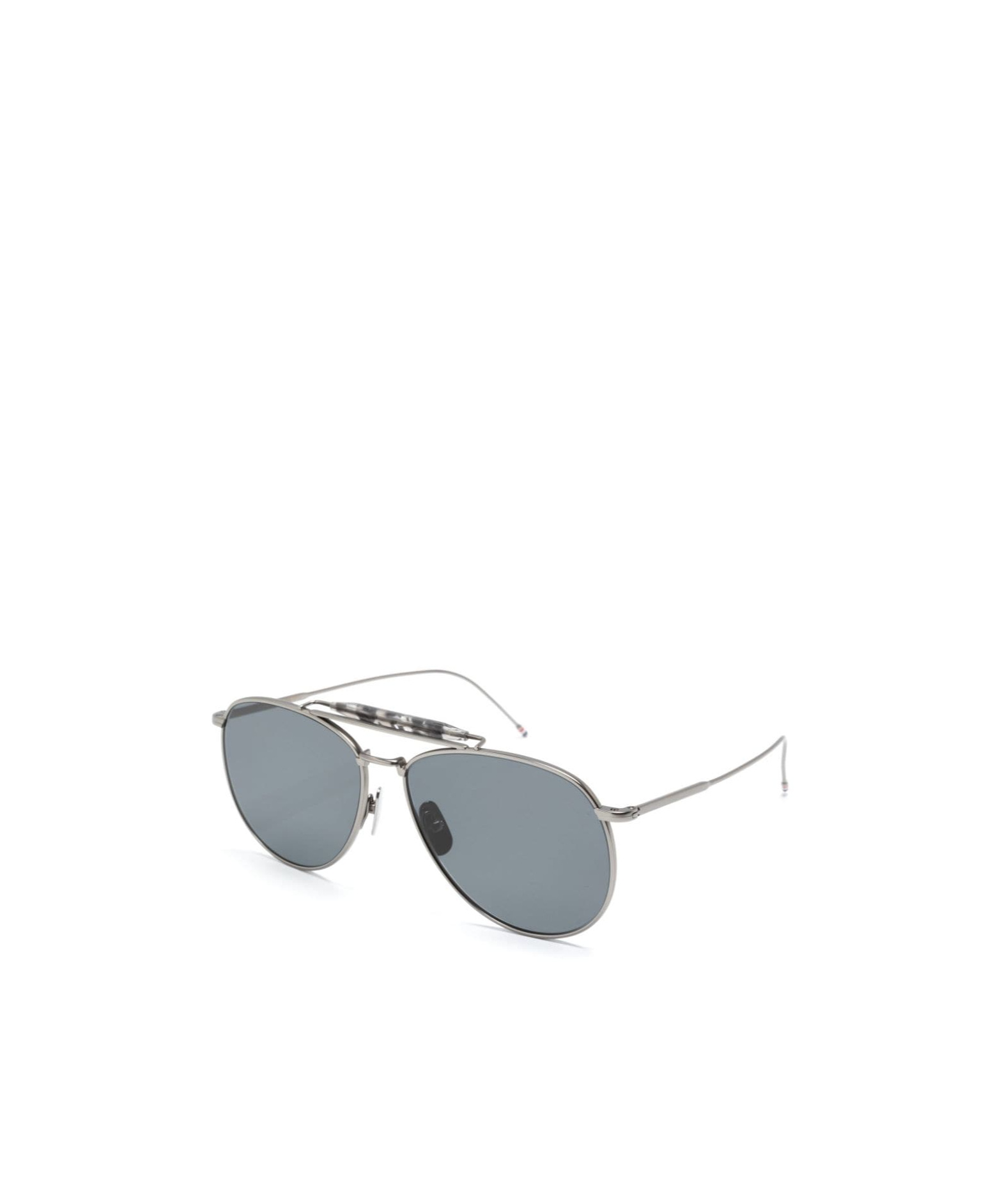 Thom Browne Double-bridge Pilot-frame Sunglasses In Gray