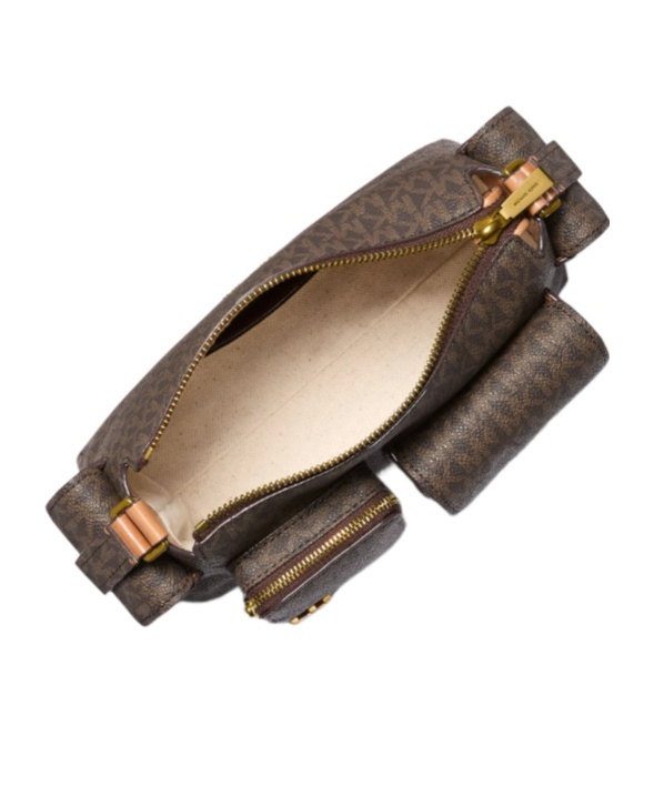 Michael Michael Kors Dakota Logo-print Crossbody Bag In Brown
