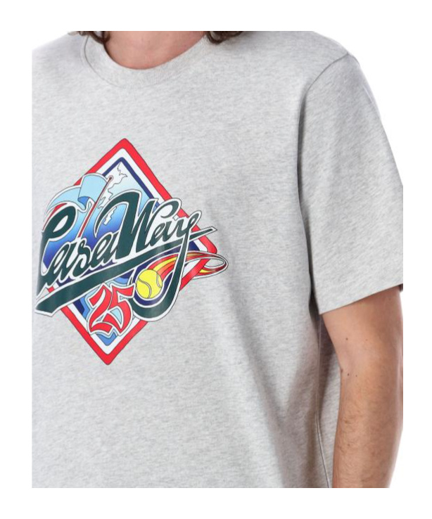 Casablanca Casa Way World Series Printed T-shirt In Gray