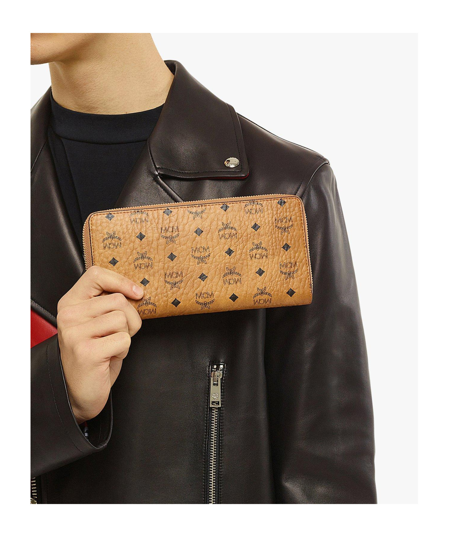 Mcm Printed Canvas Aren Wallet