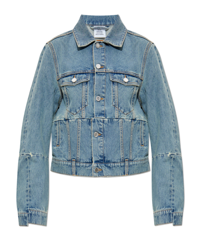 Vetements Panelled Denim Jacket In Blue