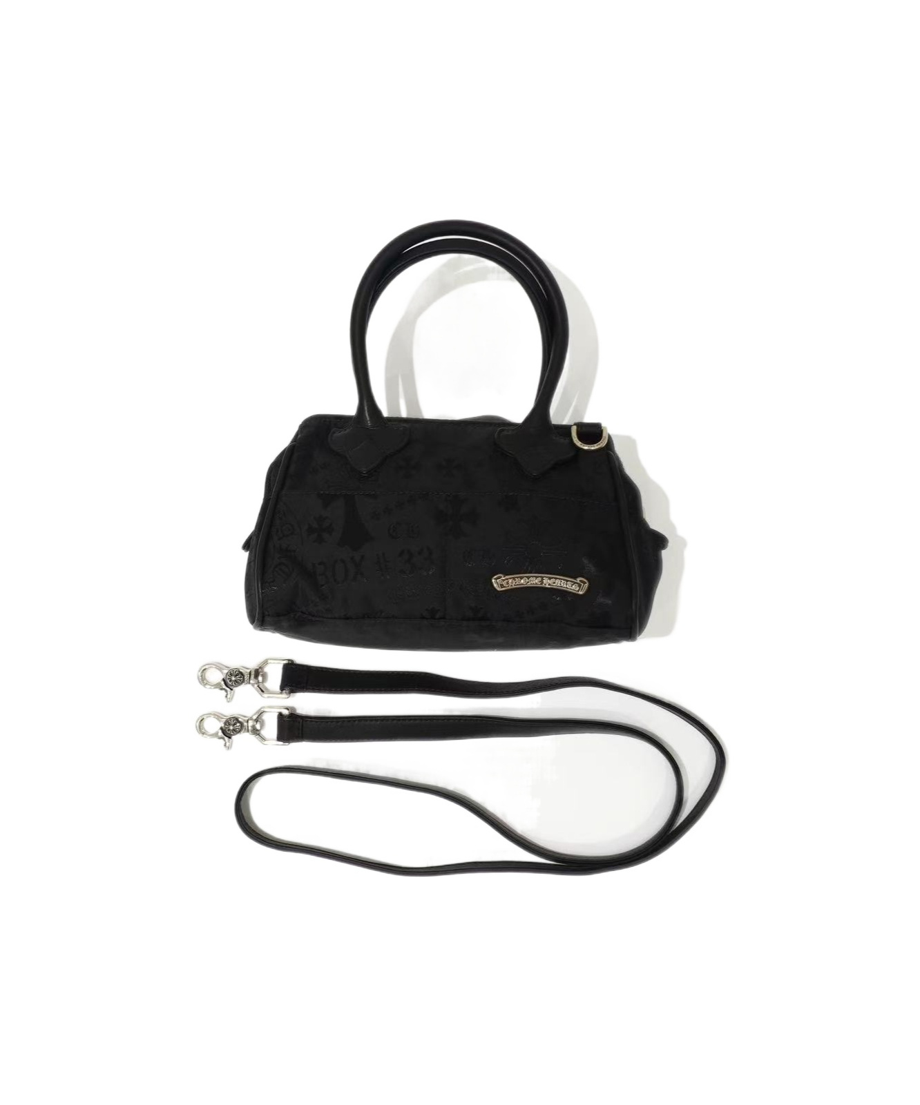 Chrome Hearts Double Handle Shoulder Bag In Black