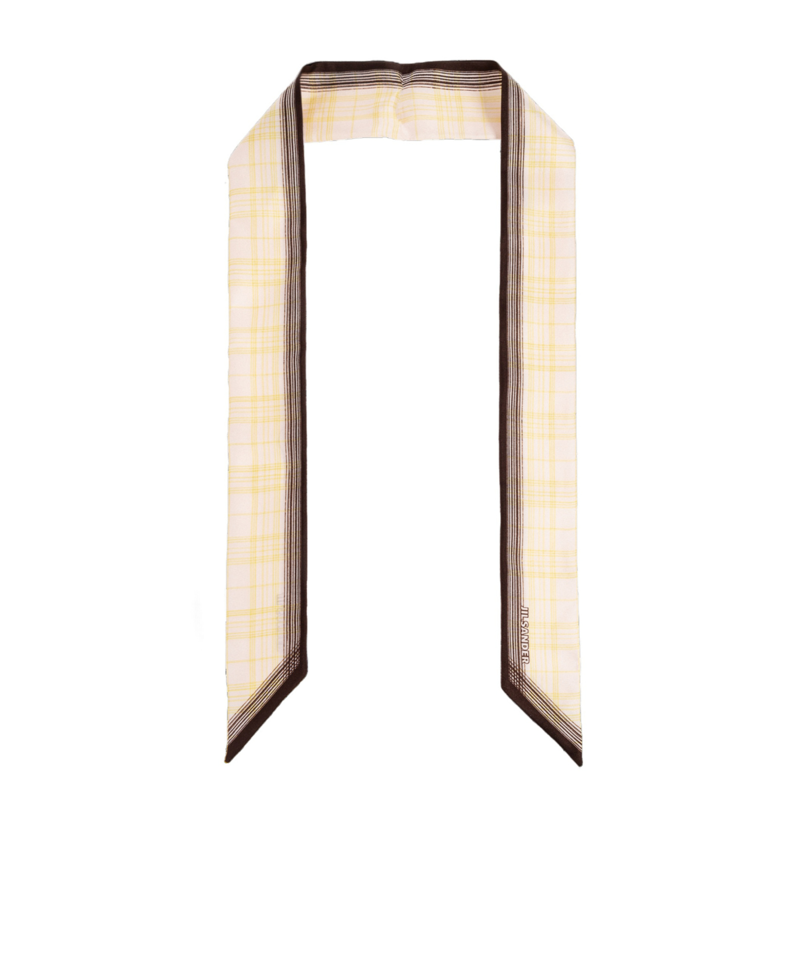 Jil Sander Plaid-patter Silk Scarf In Neutral