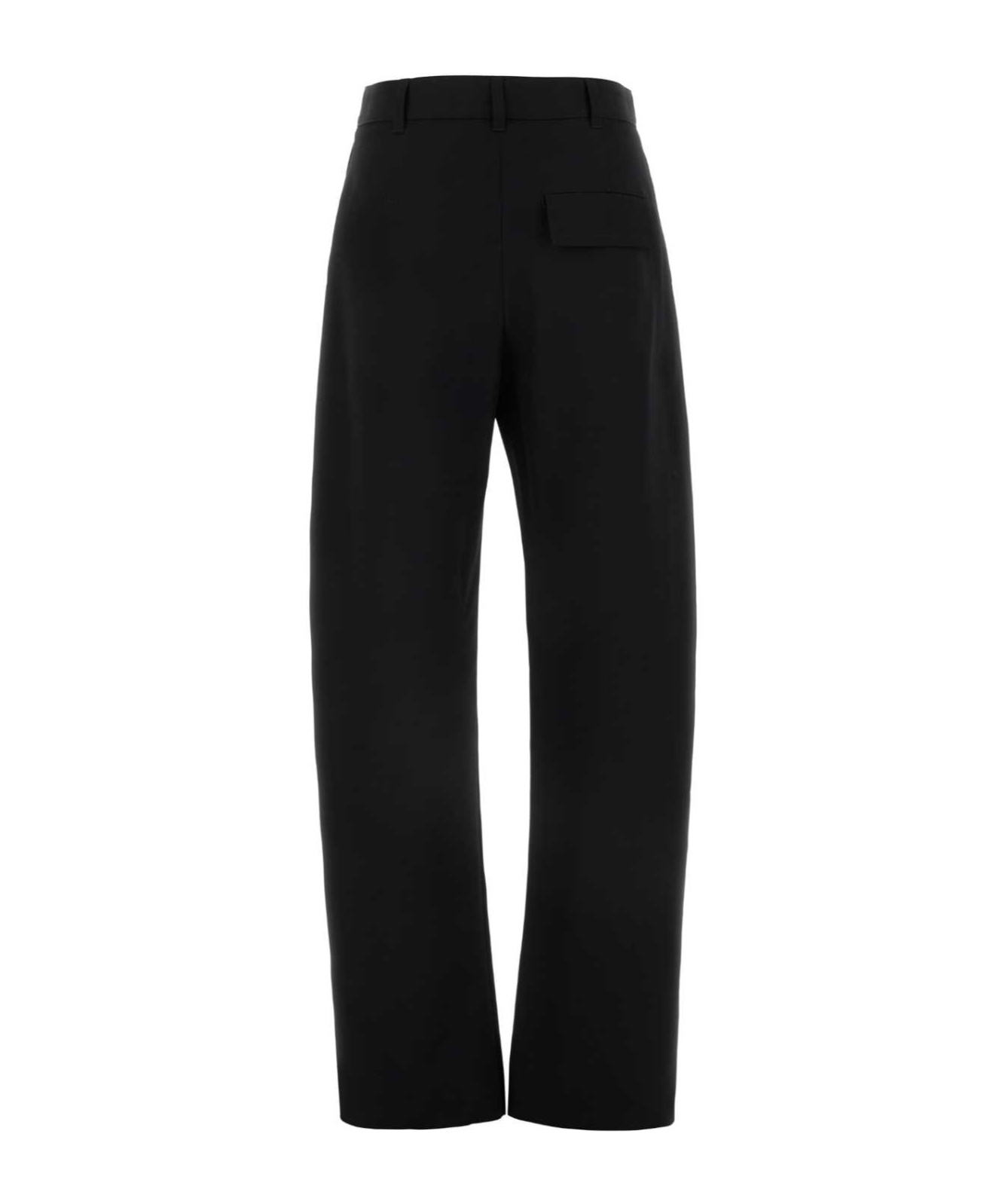 Bottega Veneta Pleated Cotton-twill Wide-leg Pants In Black