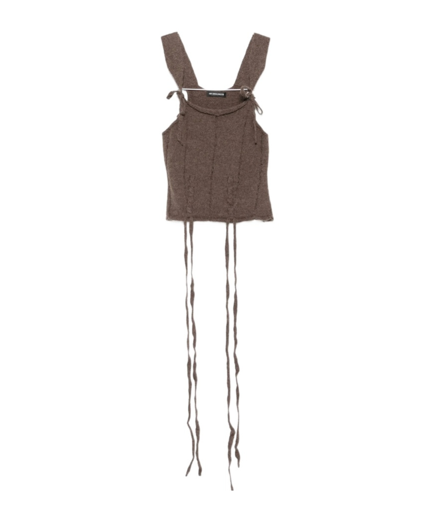 Ann Demeulemeester Sleeveless Vest In Brown