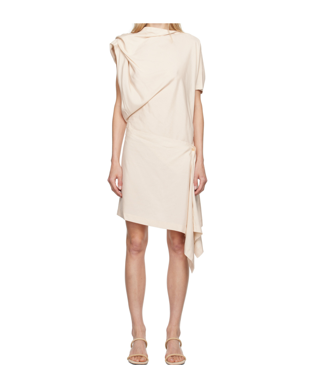 Issey Miyake Enclothe Irregular Pleated T-shirt In White