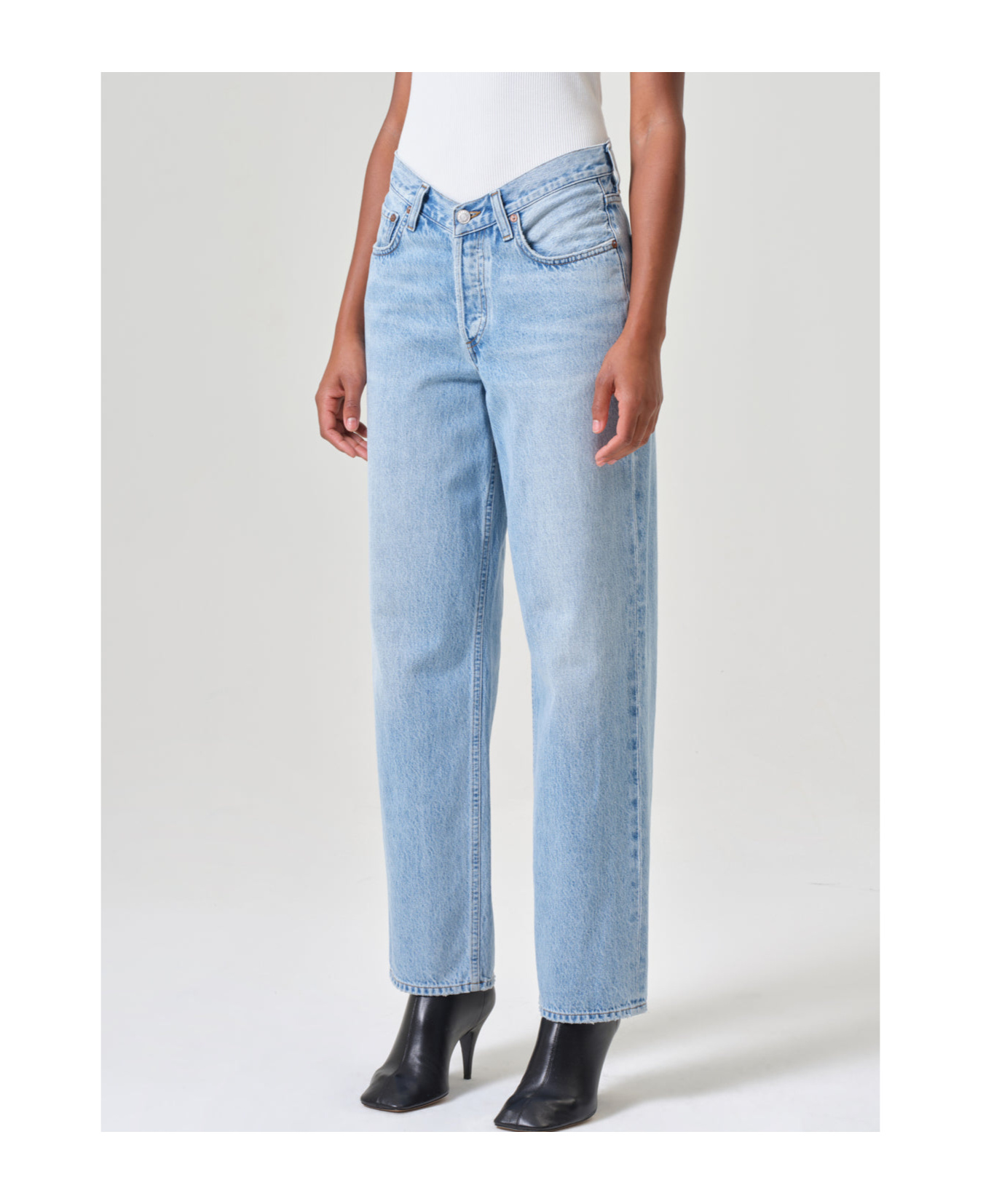 Agolde Belt-loop Jeans In Blue