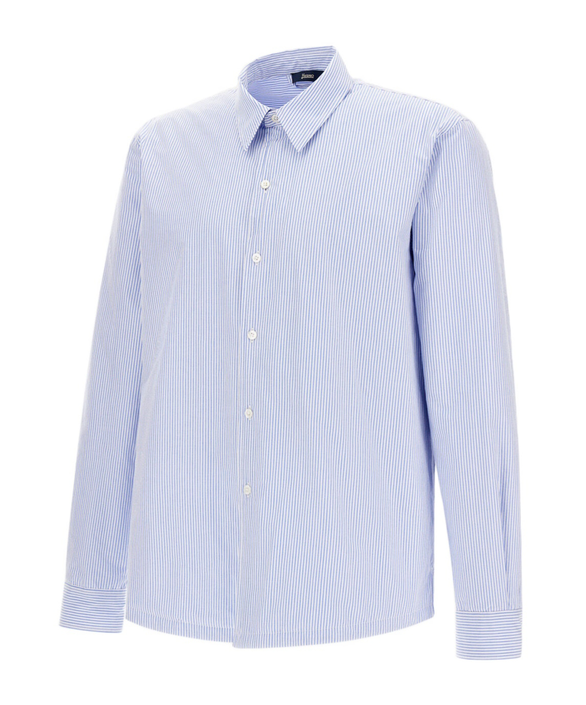 Herno Cotton Stripe Shacket In White