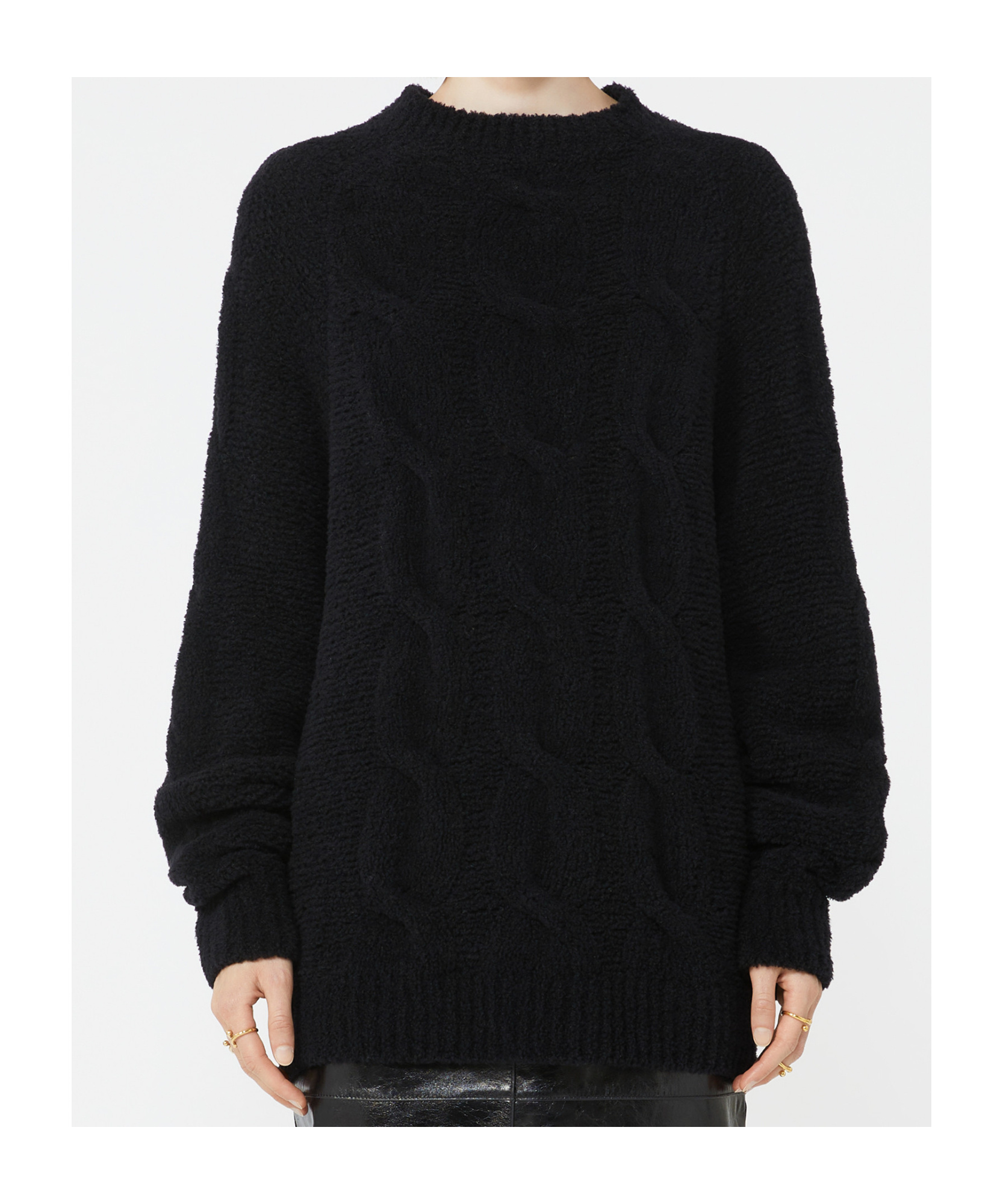 Sportmax Oversized Fluffy Sweater In Black