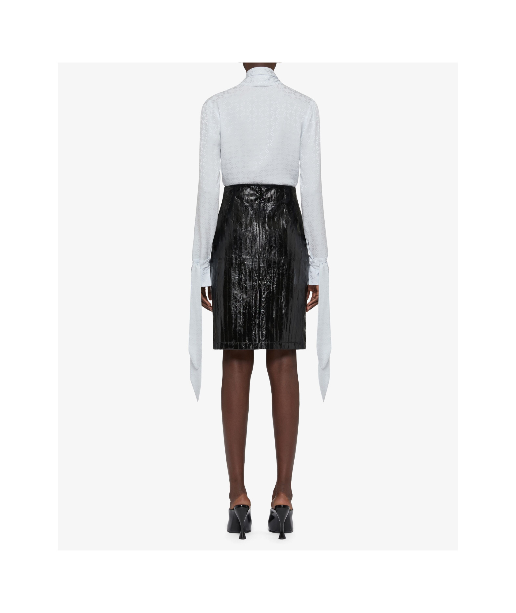 Givenchy Blouse Avec Nauds En Jacquard Monogramme 72 In White