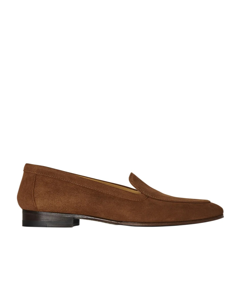 The Row Sophie Suede Loafers In Brown