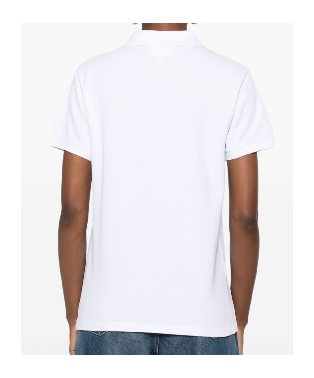 Maison Kitsuné Baby Fox Cotton Polo Shirt In White