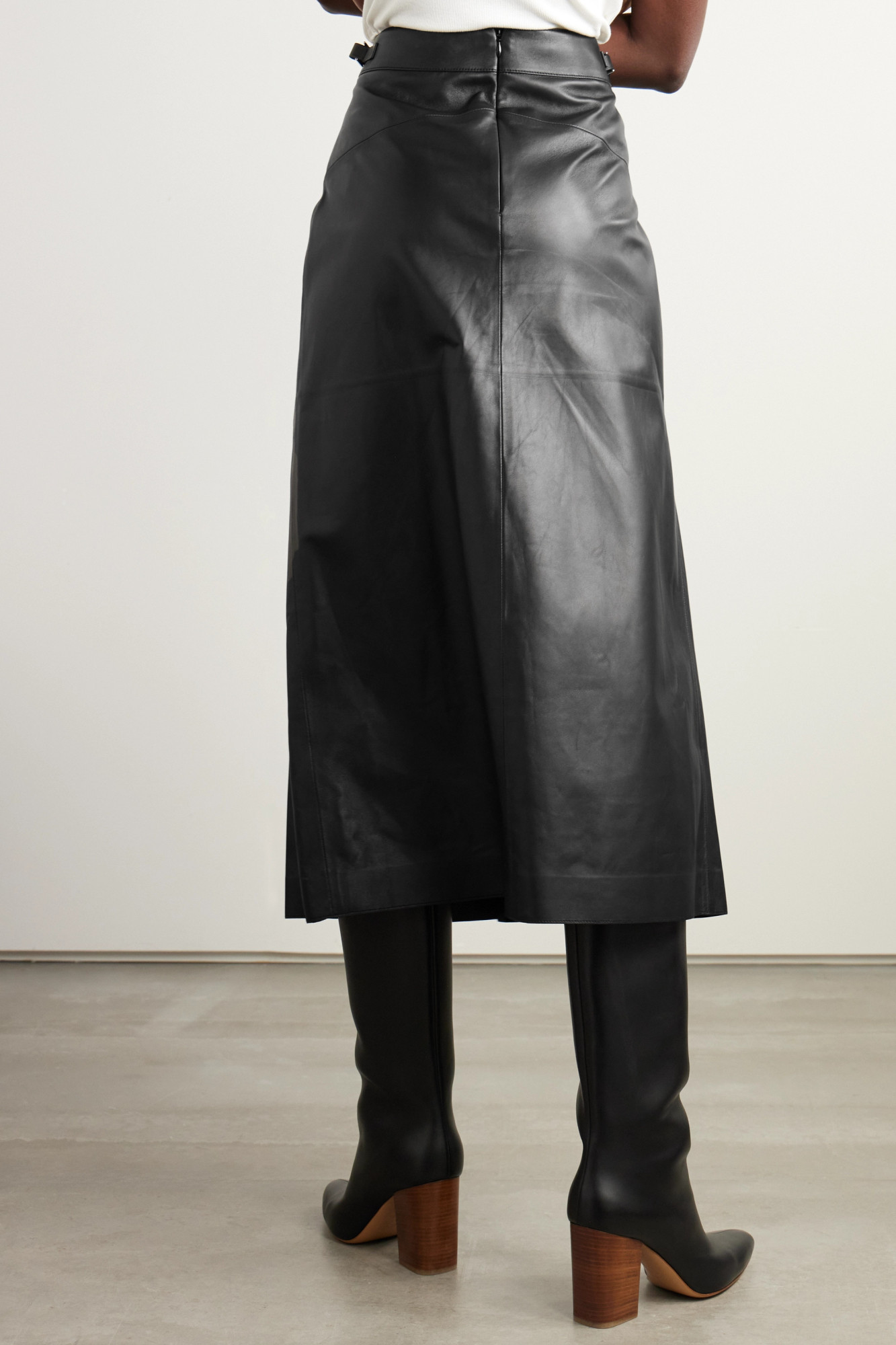 Gabriela Hearst Pleated Midi Skirt In Black