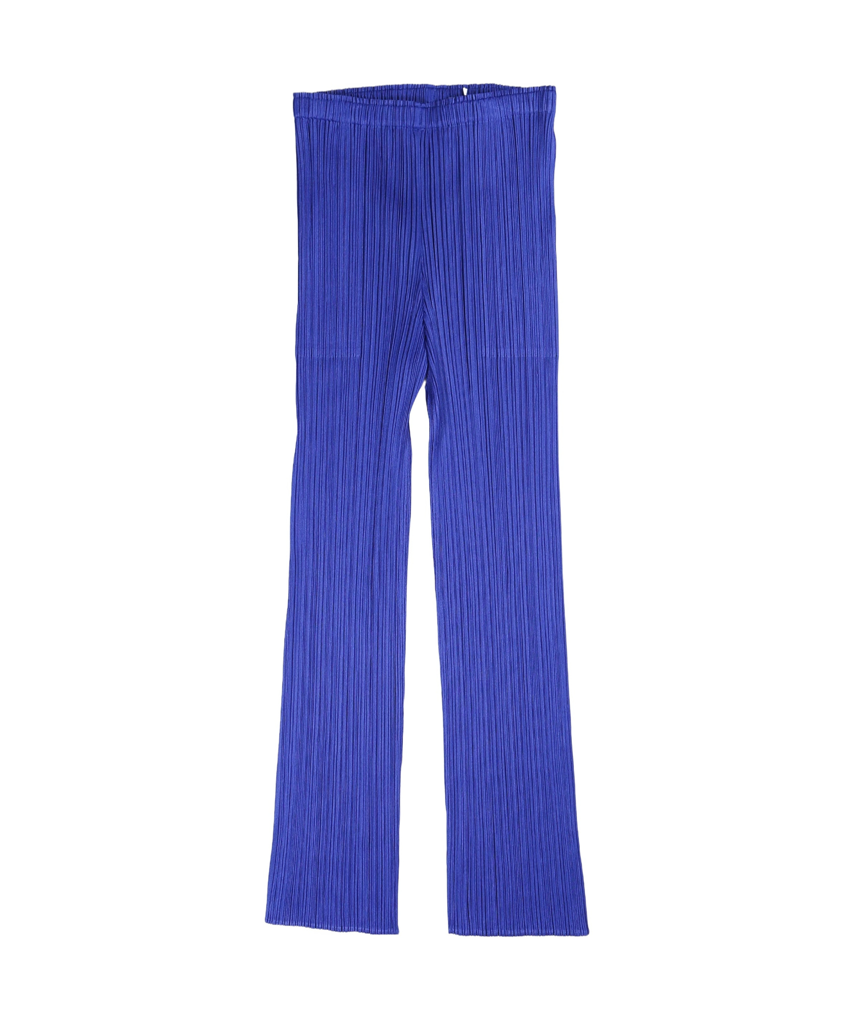 Issey Miyake Fully-pleated Flared Trousers In Blue