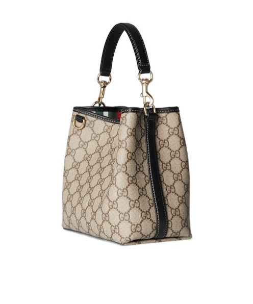 GUCCI GG EMBLEM SMALL BUCKET BAG