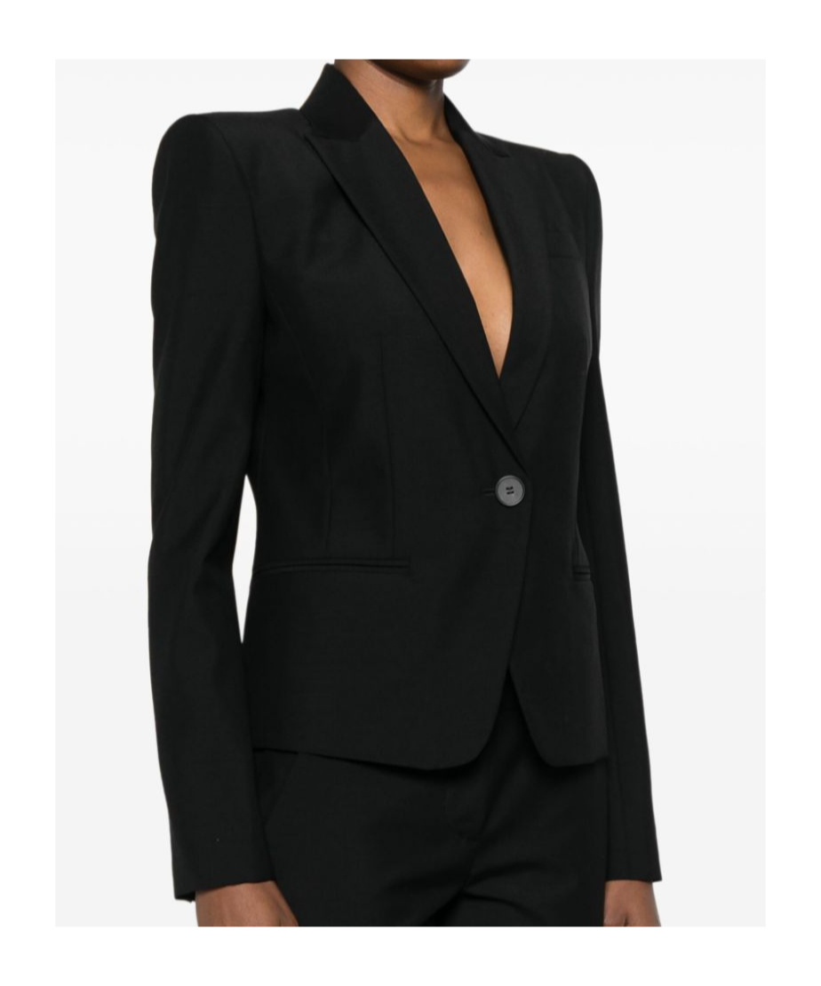 Alexander Mcqueen Single-breasted Blazer In Black