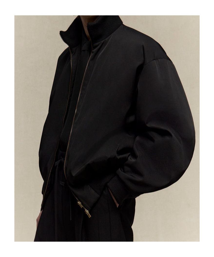 Fear Of God Black Cotton And Wool Sweatshirt In Black