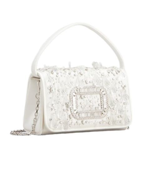 Roger Vivier Pilgrim Extra-small Shoulder Bag In Cream