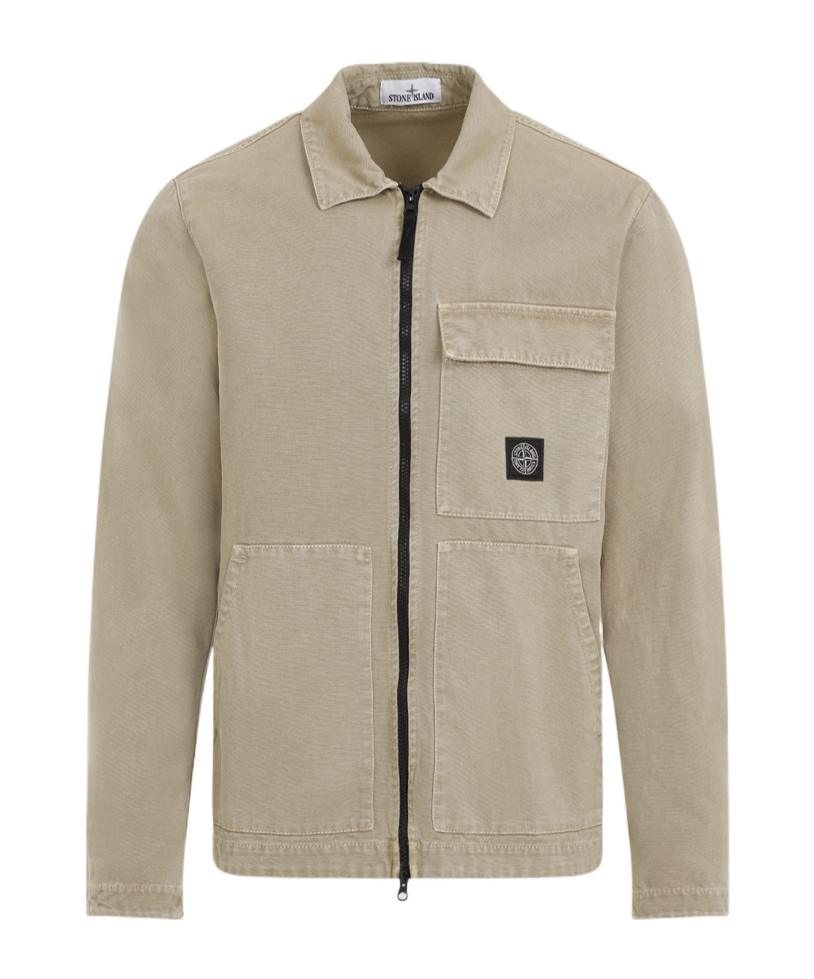 Stone Island Long-sleeved Casual Jacket In Neutral