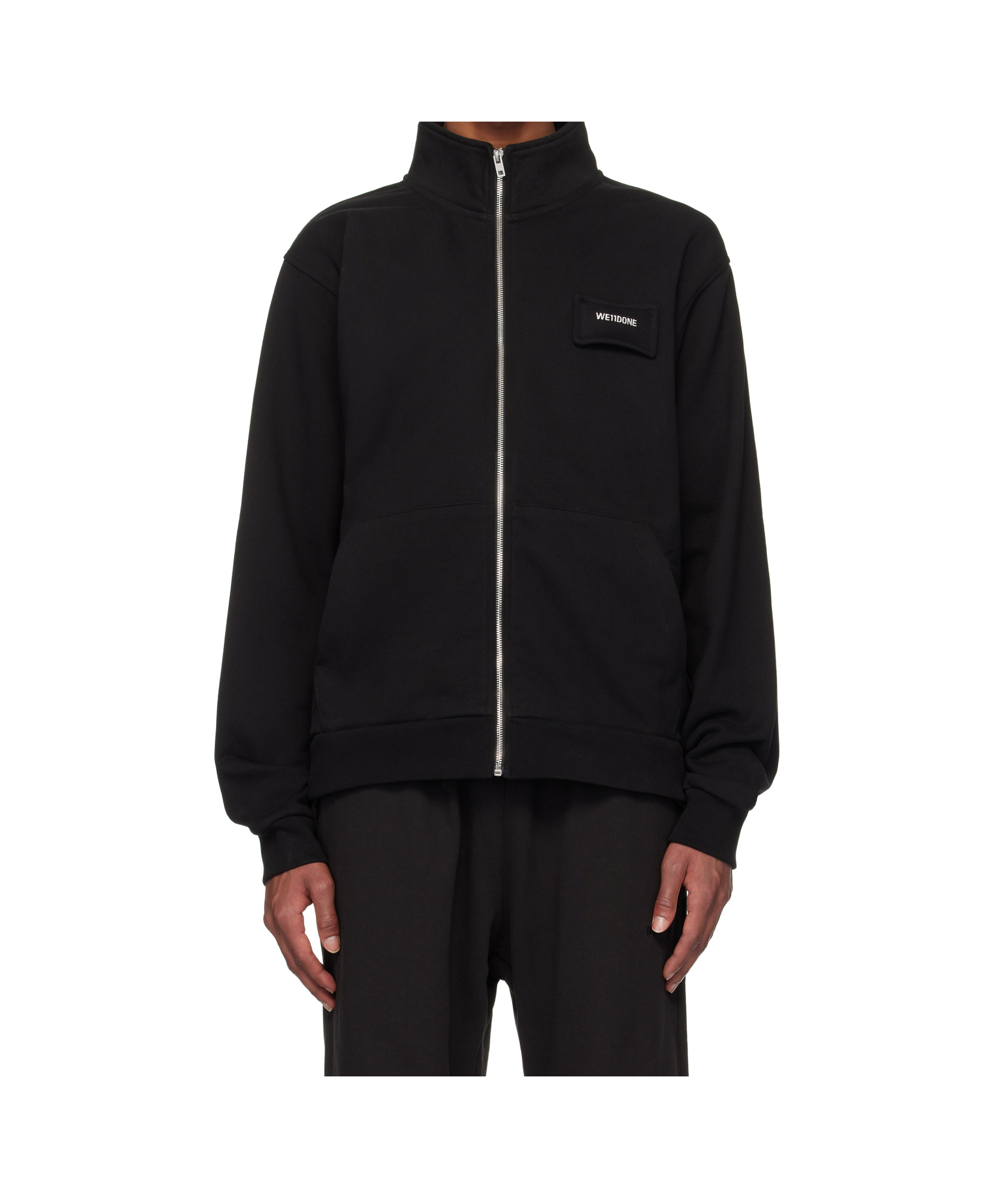 We11 Done Long-sleeved Zipper Jacket In Black