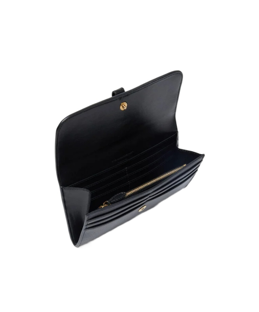 Stella Mccartney Padlock Detailed Wallet In Gold
