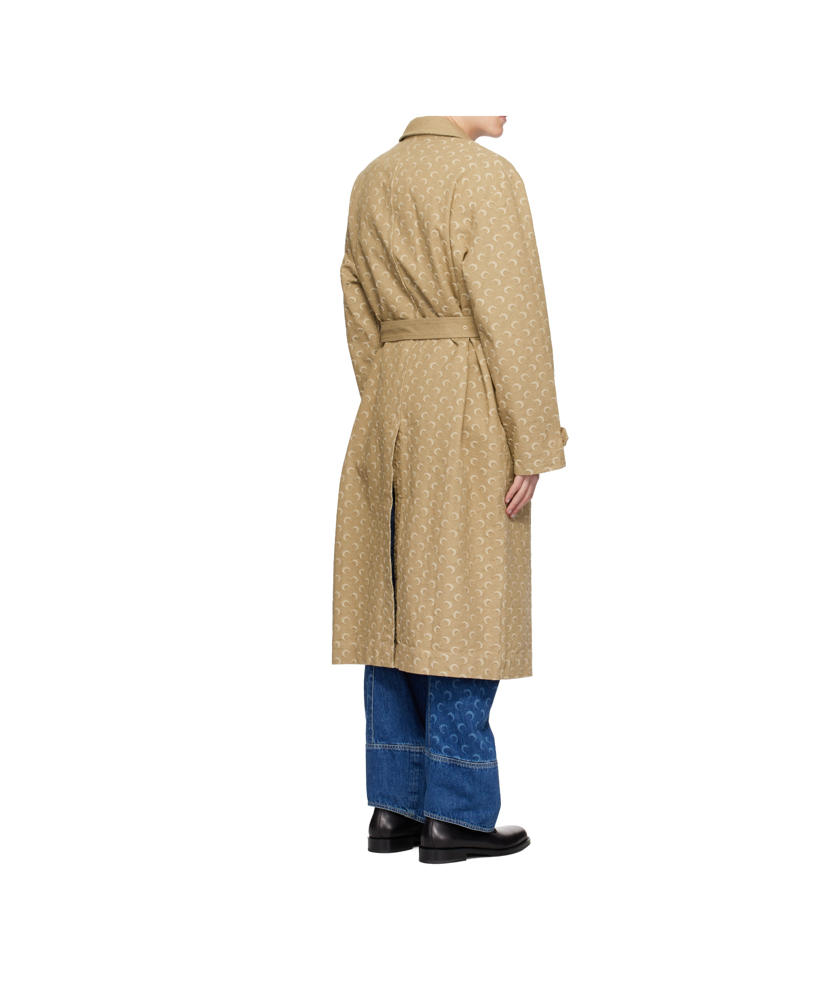 Marine Serre Moonogram-pattern Twill Coat