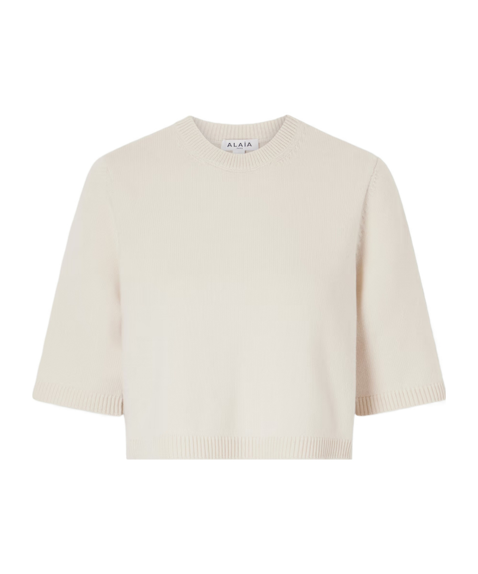 Alaïa Cropped Cashmere-blend Sweater In White