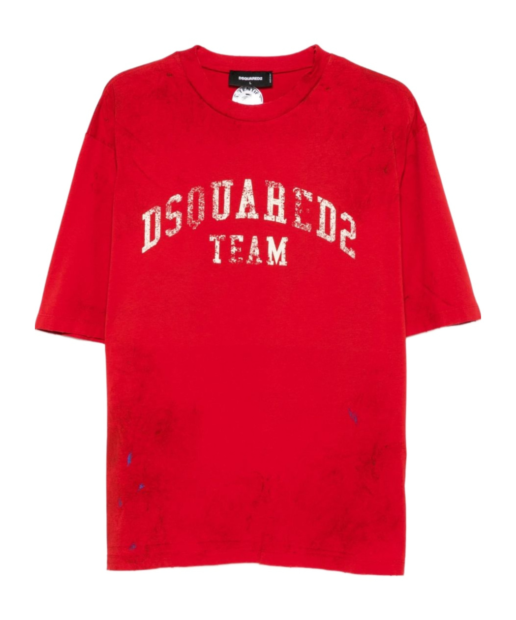 Dsquared2 Distressed Logo-print T-shirt In Red