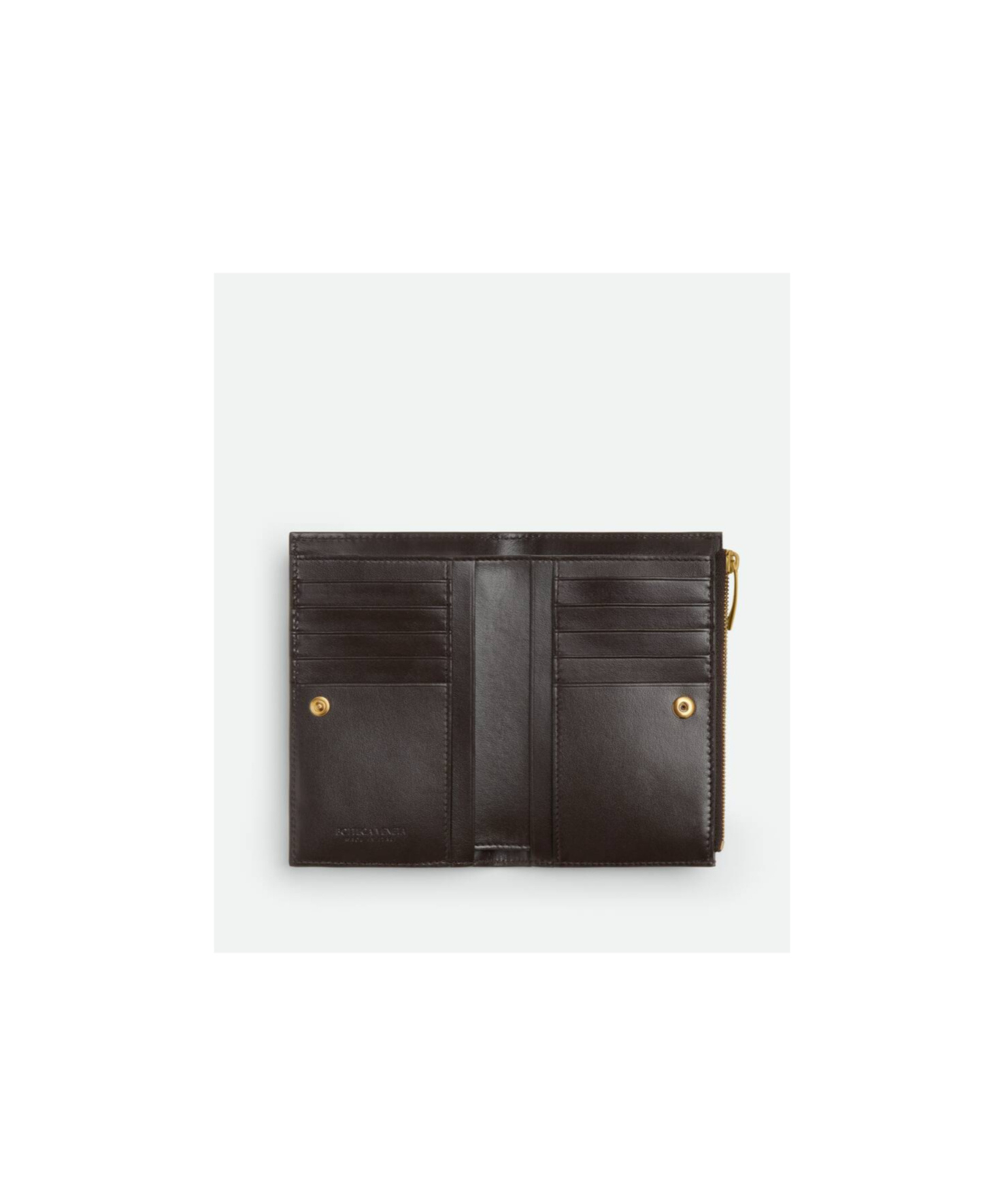 Bottega Veneta Intrecciato Medium Bi-fold Wallet In Brown