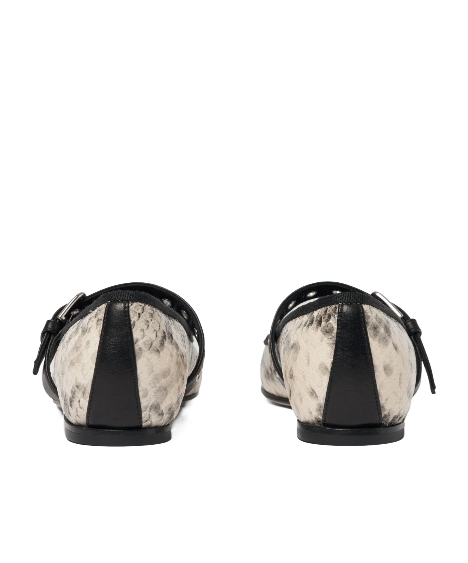 Scarosso Astrid Python Printed Flat Shoes In Multi