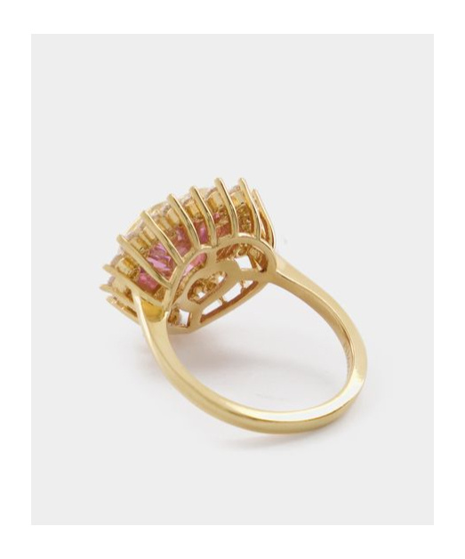Numbering N-dia Heart Ring 3, Pink/gold Plated In Yellow