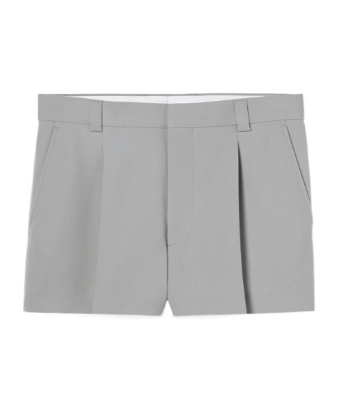 Gucci Belt-loop Shorts In Gray