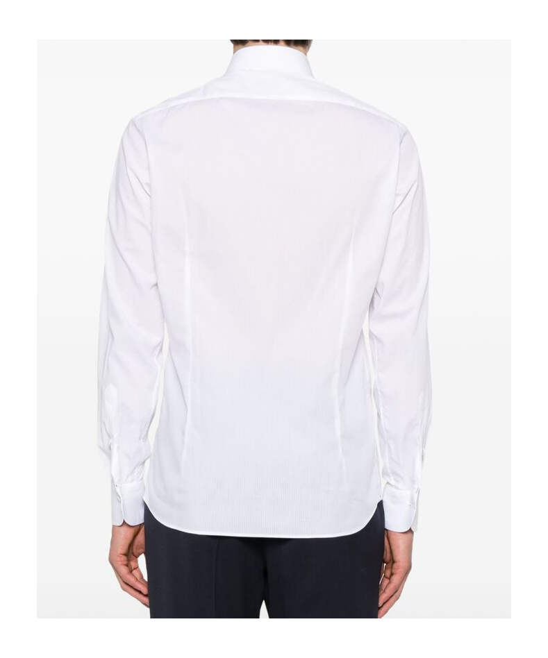 Shop Tagliatore Long-sleeved Shirt In White