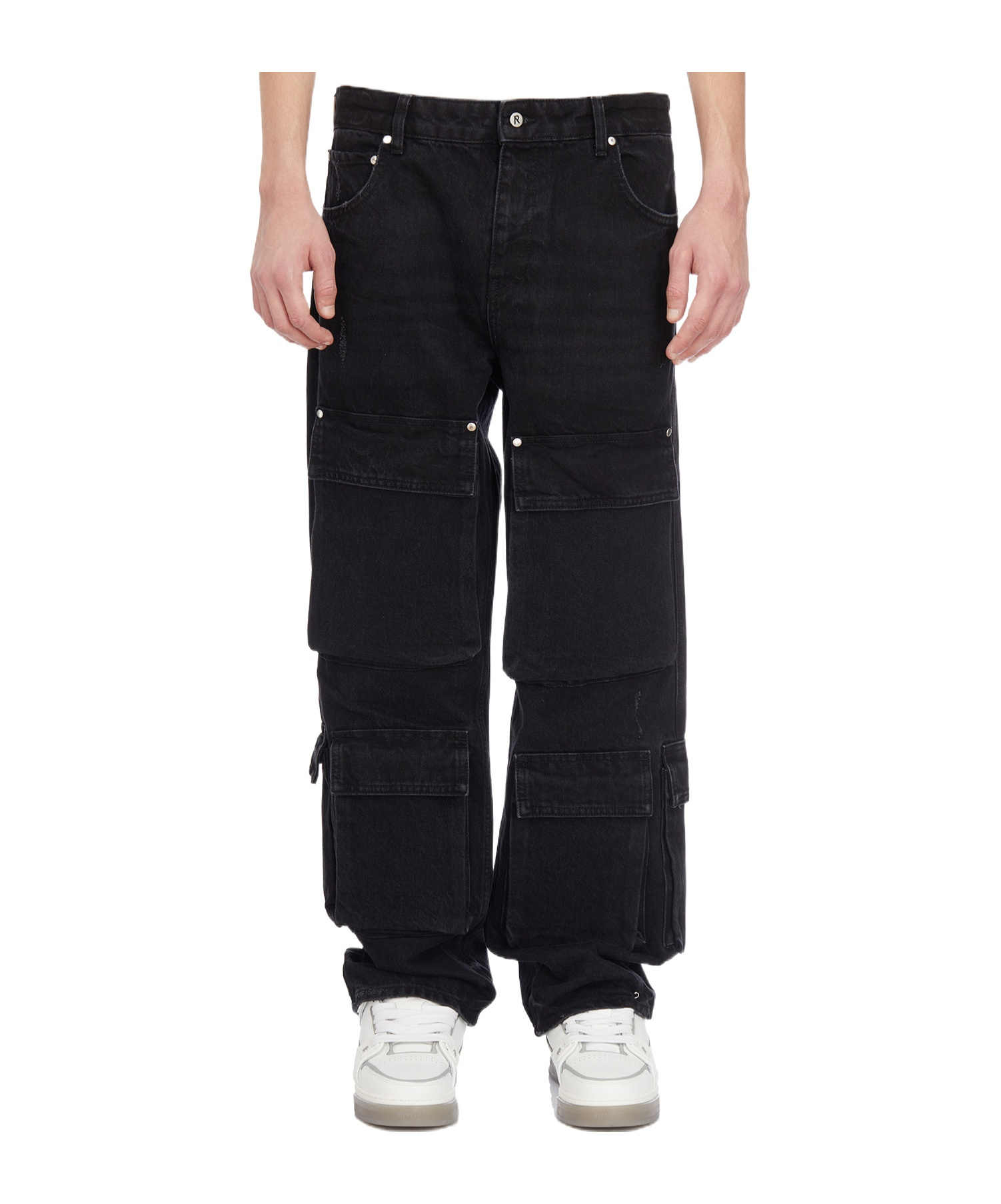 Represent R3ca Denim Cargo Jeans In Black