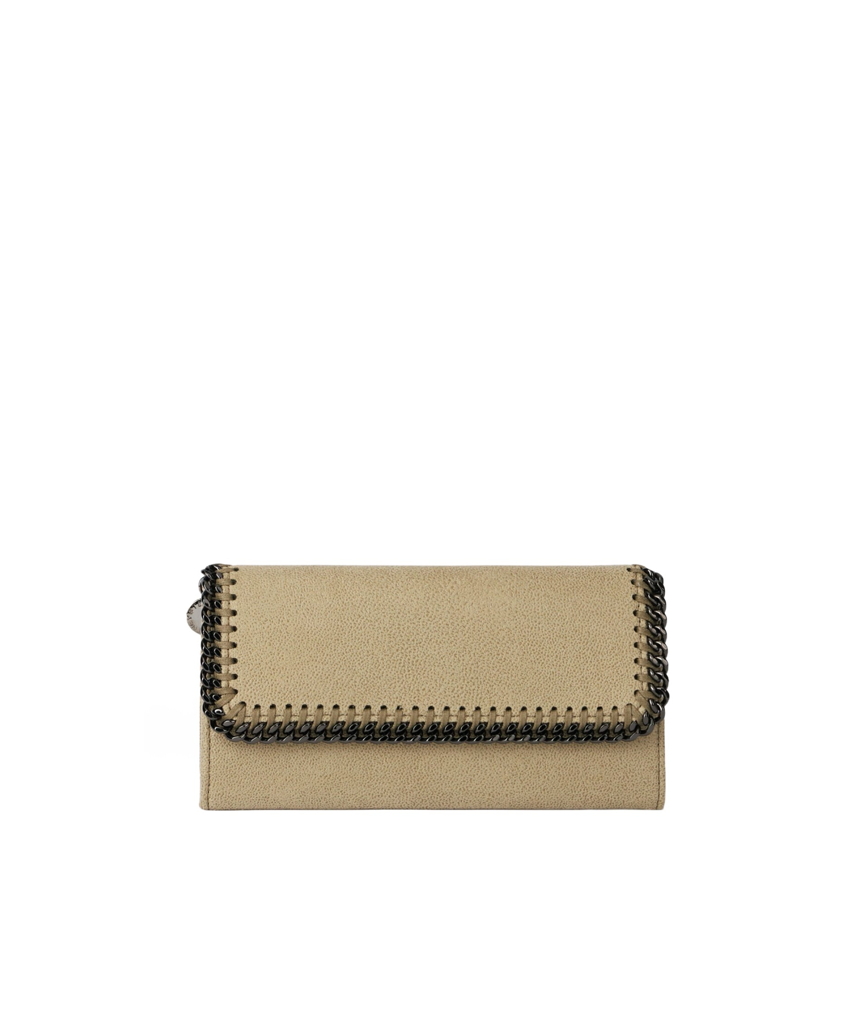 Stella Mccartney Falabella Flap Continental Wallet In Nude