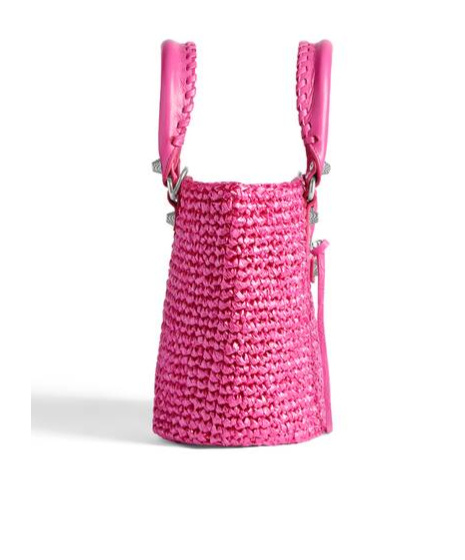 Balenciaga Le Cagole Panier Tote Bag Fuchsia In Pink