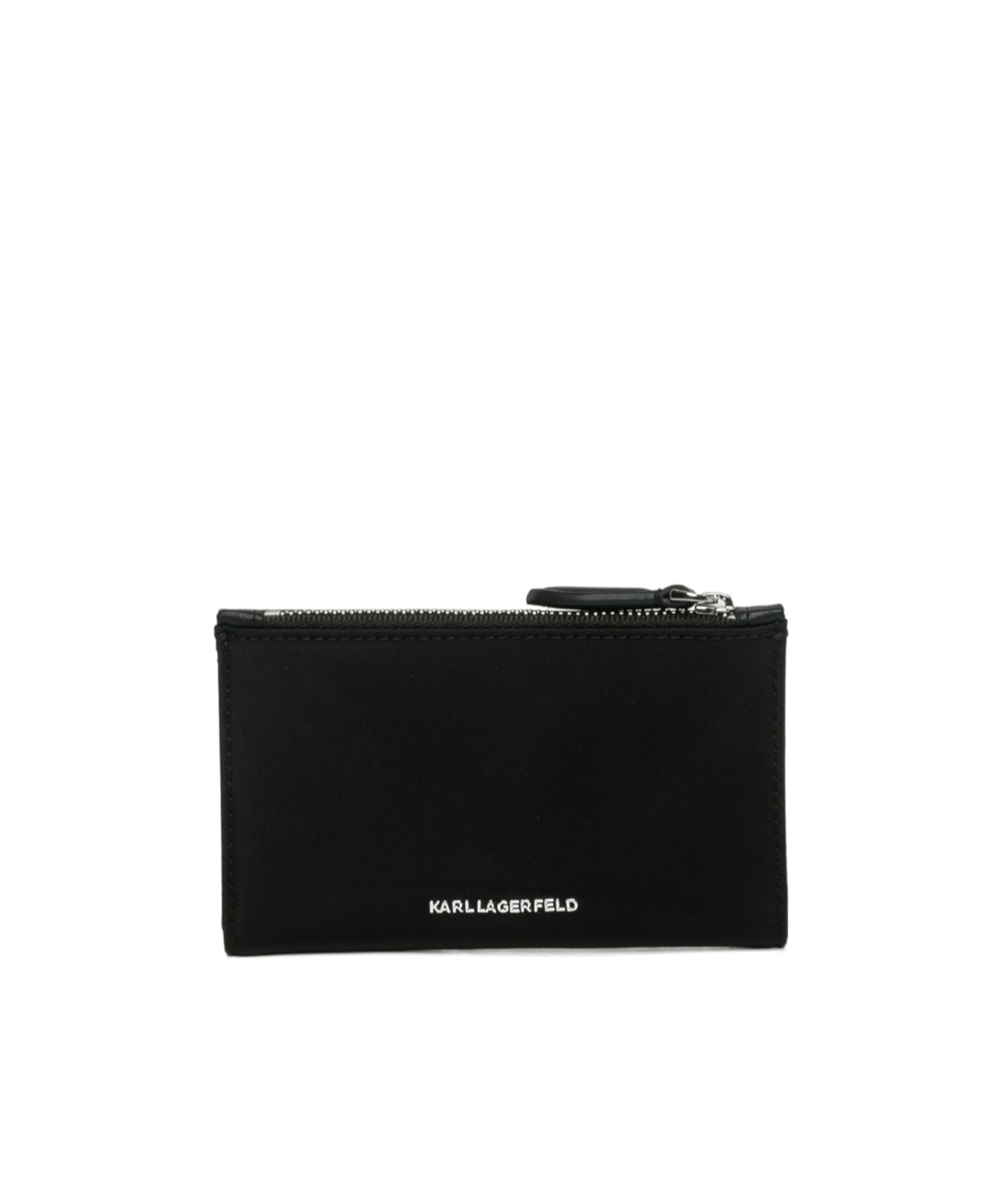 Karl Lagerfeld Ikonik Leather Passport Holder In Black