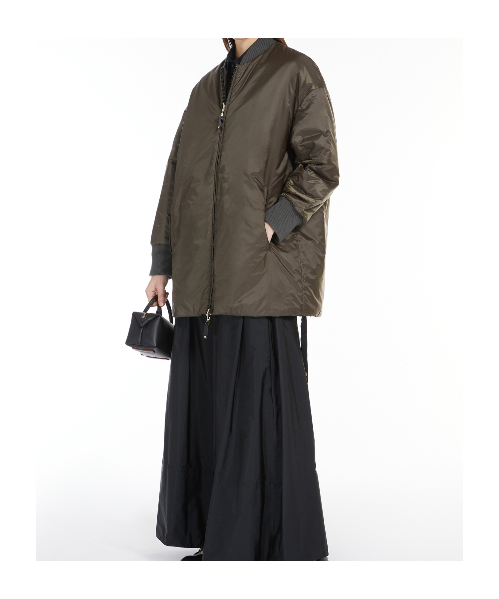 Max Mara Double-sided Pilot Jacket In Brown