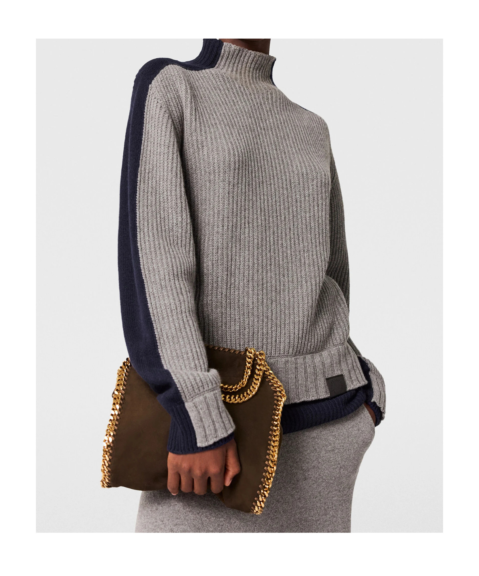 Stella Mccartney Mini Falabella Chain-strap Shoulder Bag In Brown