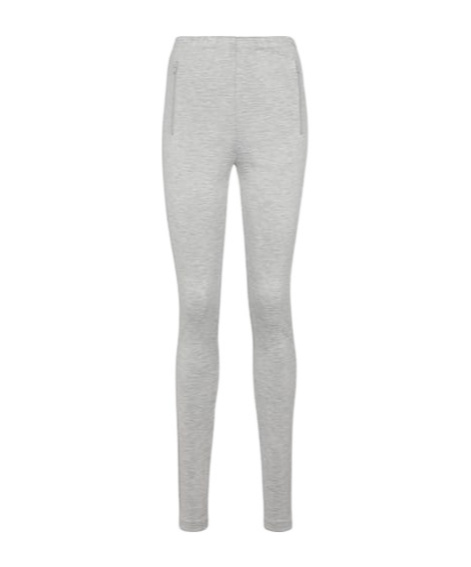 Wardrobe.nyc Jersey Split-hem Leggings In Gray