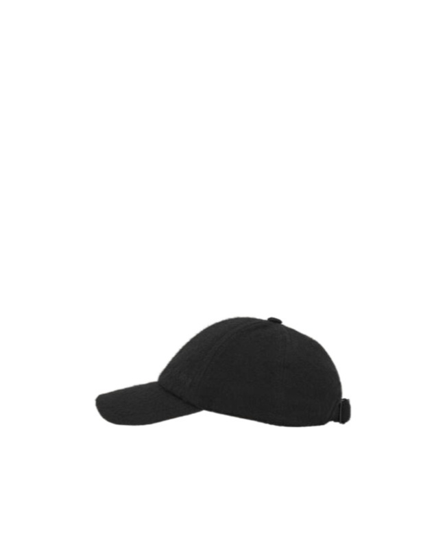 Saint Laurent Linen-blend Baseball Cap In Black
