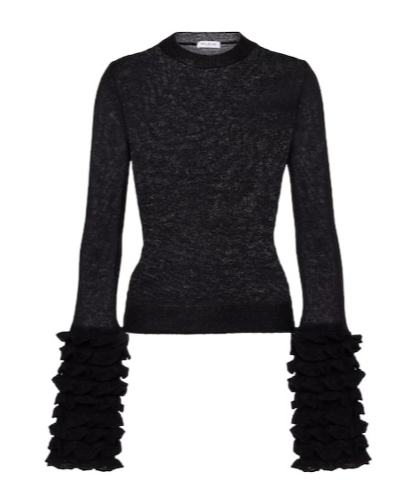 Alaïa Alaia Women Ruffled Sweater In Black