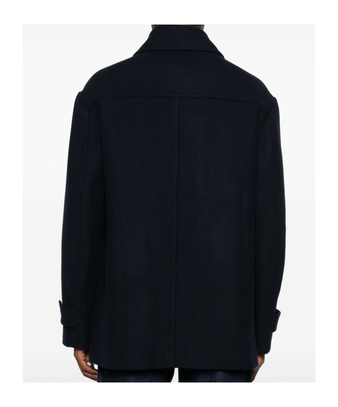 Dries Van Noten Long Sleeve Coat Featuring Front Pockets In Blue