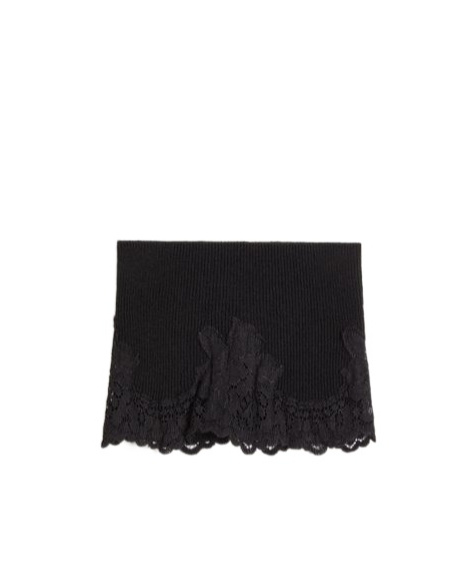 Valentino Vlogo Signature Cashmere And Lace Headband In Black