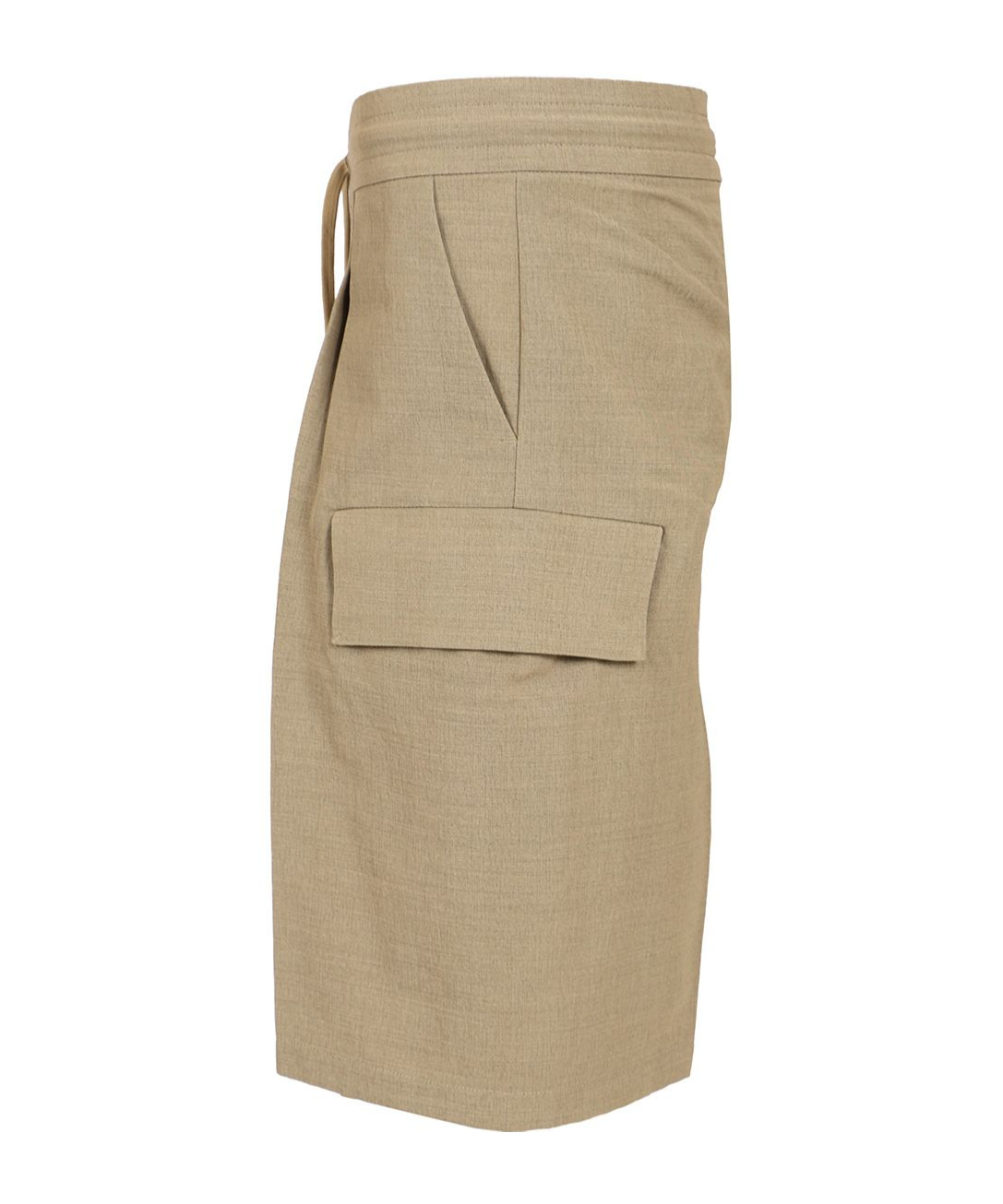 Shop Fear Of God Elastic Waist Shorts In Beige